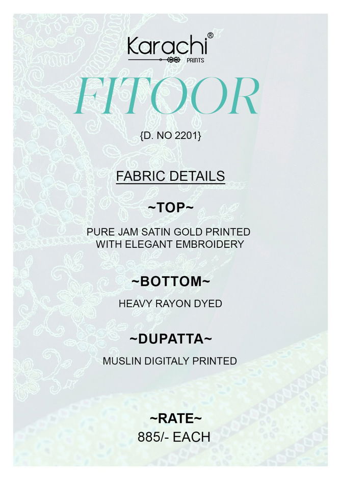 Fitoor By Kesar Jam Satin Printed Dress Material Wholesale Price In Surat
